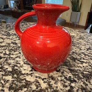 Fiesta Red Scarlet Ceramic Pitcher Carafe RETIRED